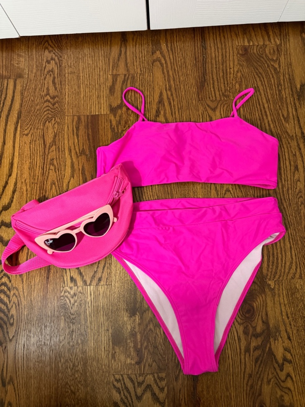 Hot Pink Bikini Set + sling bag!